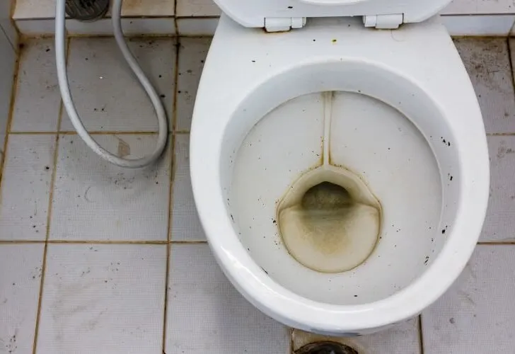 Toilet Seat Turned Yellow